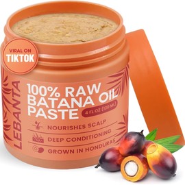 Lebanta Aceite De Batana Crudo Para El Crecimiento Del Cabello - Batana 100% Puro Y Orgánico De 113 G De Honduras Para Un Cabello Natural Grueso Y Fuerte - Mascarilla Cosmética Para El Cuero