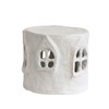 Creative Co-Op Handmade Paper Mache House, White Decorative Pedestal, Ivory