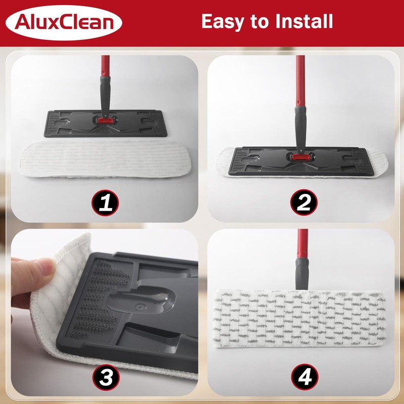 5 Pack H2PrO Flat Mop Pad Replacements Compatible with O