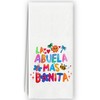 Bnzolyoia Abuela Grandma Dish Towels - Abuela Grandma Gifts, Spanish Grandma Abuelita Abuela Gifts, Best Grandma Ever La Abuela Más Bonita Microfiber Hand Towels for Bathroom Kitchen 16x24