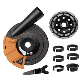 Grinder Dust Shroud, Dust Collection Attachment for Surface Grinders,Universal 4.5"/5" Diamond Grinding Cup Wheel 5 inch, for Stone, Cement, Marble, Rock,Granite, Concrete