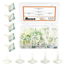 Rustark 125Pcs 5 Sizes 0.19" 0.31" 0.43" 0.56" 0.62" Supporting Height Adhesive PCB Spacers Insulated Sticky Reverse Mount PCB Spacers Standoffs Kit, White Plastic Screw PCB Spacers for PCB PC Board