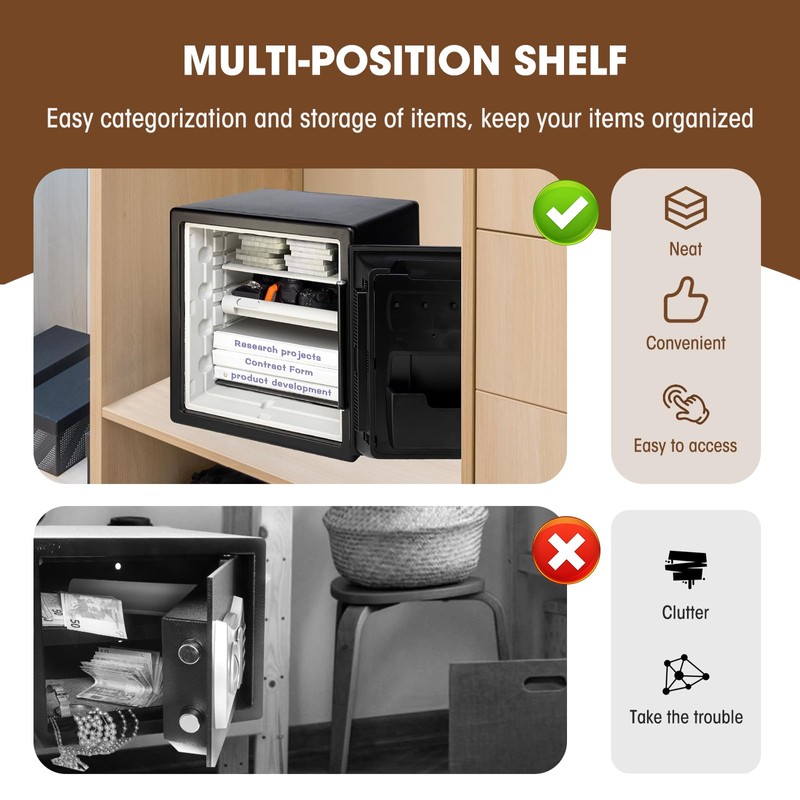 Glosaie Shelf Insert Compatible with SentrySafe SFW082 and SFW123 Fireproof