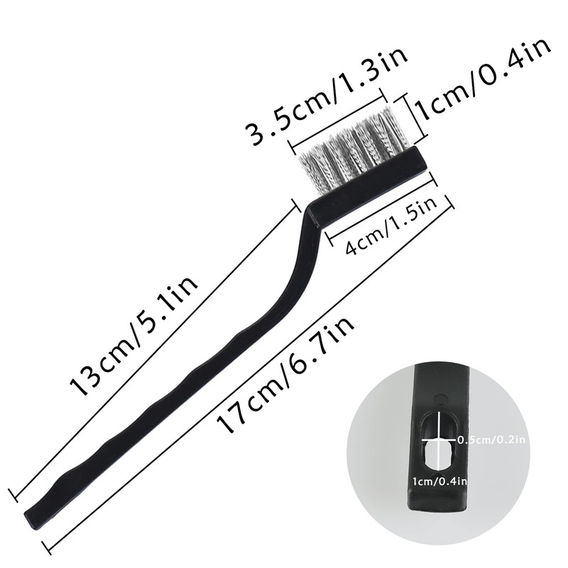 Topspeeder 24 Pieces Wire Brush Scratch Brush (Stainless Steel +