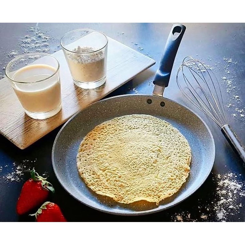 STP GOODS Flonal Non-Stick Flat Frying Pan for Pancakes, Crepes,