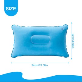 GXGM Pack of 2 34 x 22 cm inflatable neck pillow, inflatable pillow, camping travel pillow, air pillow, neck pillow, beach cushion (sky blue)