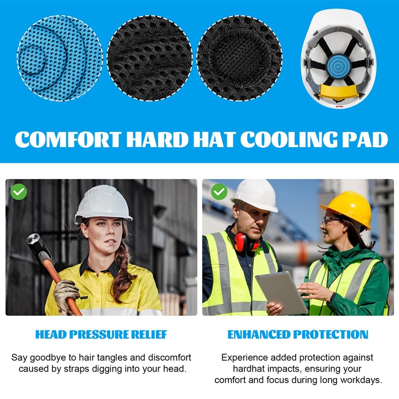 Hard Hat Top Pad, Washable Cooling Hard Hat Inserts/Liner/Cushions Replacement