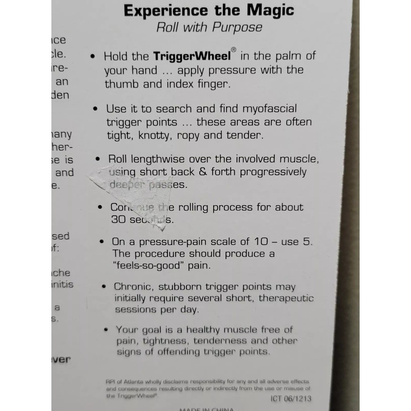 The Stick Trigger Wheel Roller Massager Myofacial Release Therapy