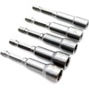 1/4" Hex Shank 6mm/7mm/8mm/9mm/10mm Drill Socket Kit,Power Nut Driver Bit