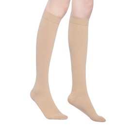 MACITEET Compression Socks, Elastic Stockings, High Pressure, 27-39 hPa, Graduated Compression, Comfortable, Strong Calf Support, Compression Stockings, Socks, High Socks, Under Knee, Standing Work