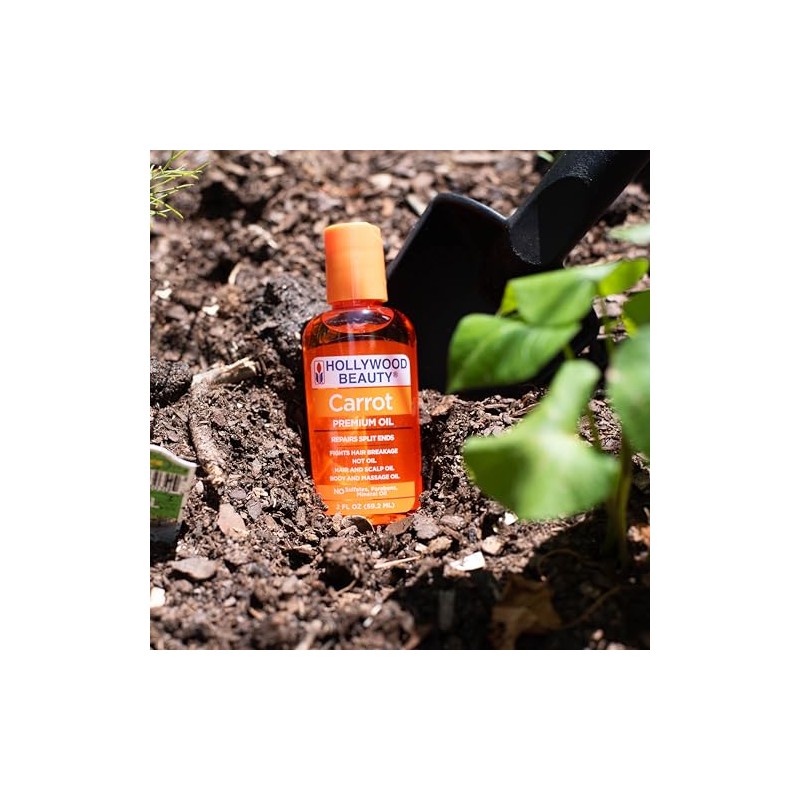 Hollywood Beauty Carrot Hair Oil, 2oz Bottle, Hair, Scalp, Skin,