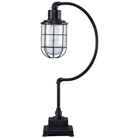 BOWERY HILL Metal Desk Lamp in Antique Black