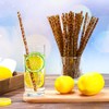 Pack of 50 Reusable Leopard Pattern Plastic Drinking Straws Printed