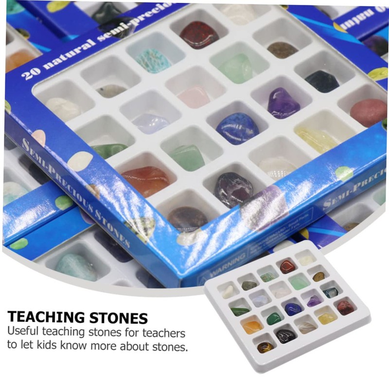 Gatuida Natural Crystal Ores 2 Boxes Set Learning Rough Ore