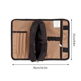 Tool Roll Bag, Tool Rolling Case, 600D Oxford Fabric Tool Bag, Storage Bag, Wrench, Holder, Leash Organizer for Electricians, Plumbers, Carpenters, Mechanics