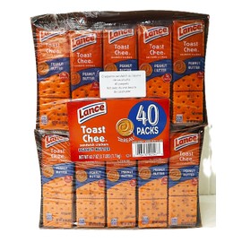Lance Toast Chee Peanut Butter Crackers, 2 pack of 20 (40 ct.)