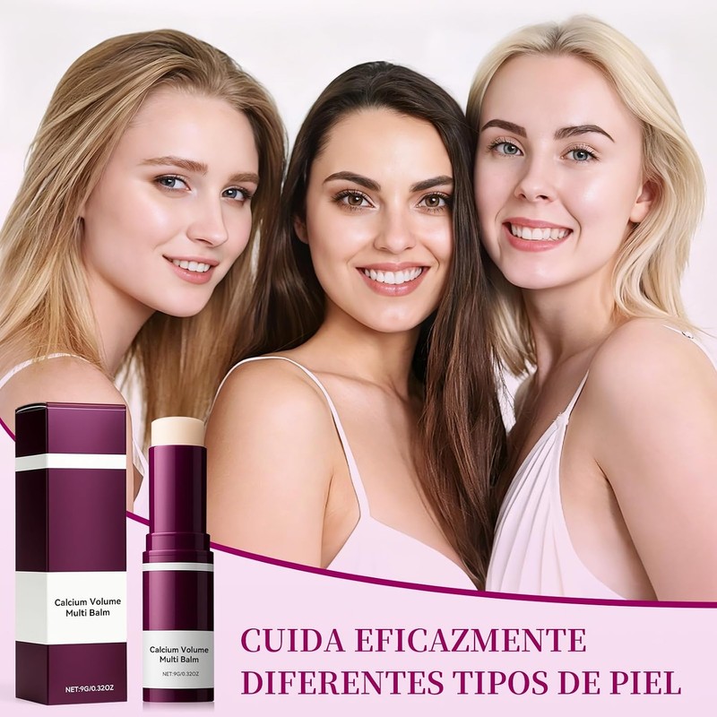 Bálsamo Multi Volumen de Calcio, Barra de Cuidado de Ojos,