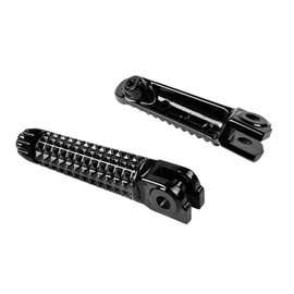 VPZMT Front Foot Pegs Footrests Pedal Fits for Yamaha YZF R1 1992-2019, R1S R1M 2015-2023, R6 1999-2020, R6S 2003-2009 (Front-Black-1)