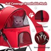 Azaeahom Pet Stroller, 4 Wheels Pet Strolling Cart for Medium/Small