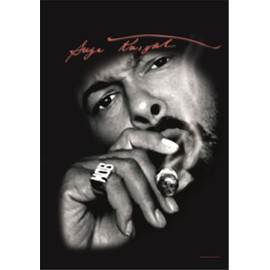 Heart Rock Original Death Row Records Suge Knight Flag, Fabric, Multi-Colour, 110 x 75 x 0.1 cm