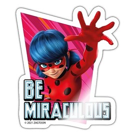 Spreadshirt Miraculous Ladybug Be Miraculous Sticker, 10 x 10 cm, White Glossy