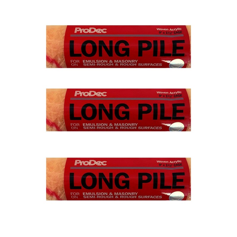 ProDec 9" x 1.5" Inch Long Pile Masonry Roller Sleeves