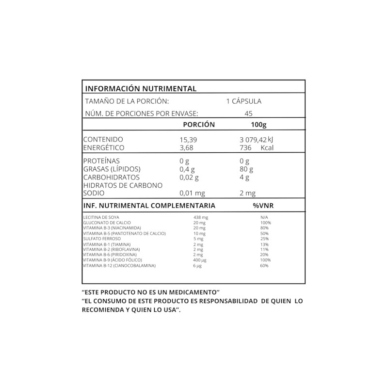 Essential Nutrition Complejo B 45 Cápsulas de 500 mg