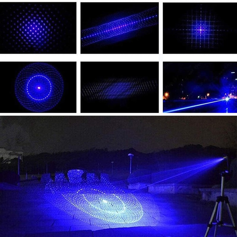 High Brightness, Long-Distance Blue Light Lighting Equipment, Variable Zoom, Rechargeable