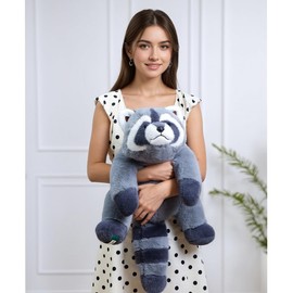 Labauxite Raccoon Plush, Raccoon Stuffed Animals, Cute Plush Toys Realistic Raccoons Body Pillow Hug Sleeping Fluffy Animal Toys for Kids, Bed Decor Plushie Doll Birthday Gift (17.7in)