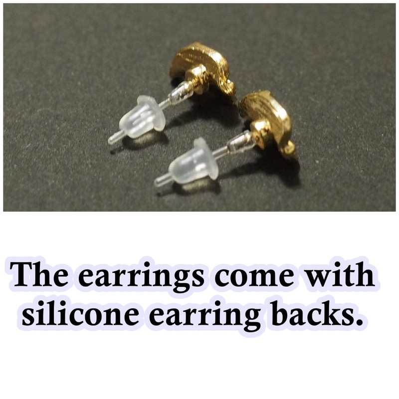 Miyabi Grace Women's Elegant Silver Check Resin Plastic Post Earrings