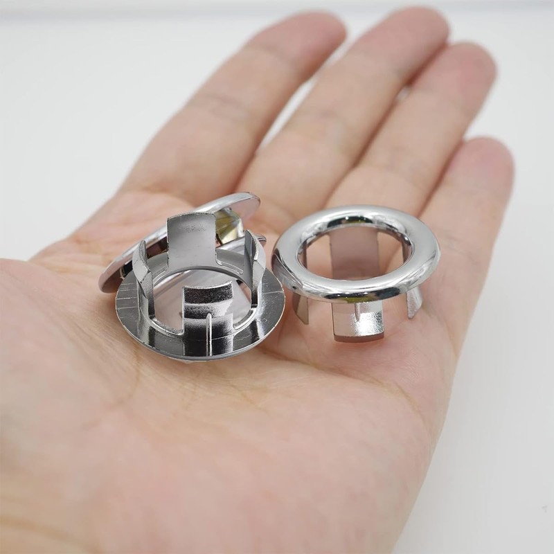 4-Pack Sink Circular Overflow Hollow Ring,Overflow Drain Cover,Kitchen Bathroom Sink