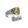BEILIN Sunflower Bee Rings 925 Sterling Silver Spoon Ring Vintage