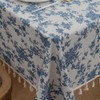 Anaado Cotton Linen Square Table Cloth for Dining Table, Table