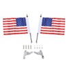 Trunk Lid Flag Pole Mount Kit with USA American Flag