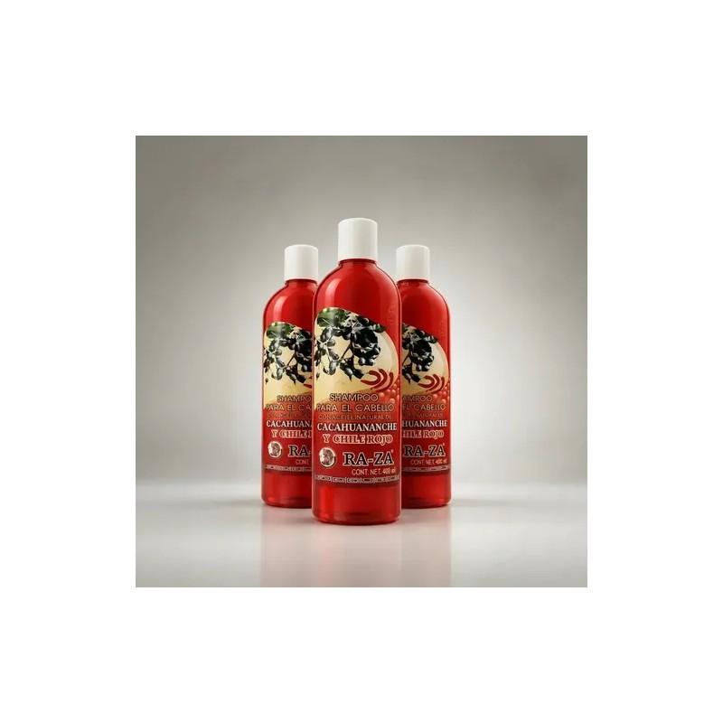 Kit 3pz Shampoo Cabello Ra-za Cacahuananche Chile 400ml Bri
