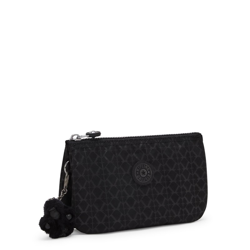 Kipling Creativity L Large Purse, Pouches, Cases, Signature Emb (Black)
