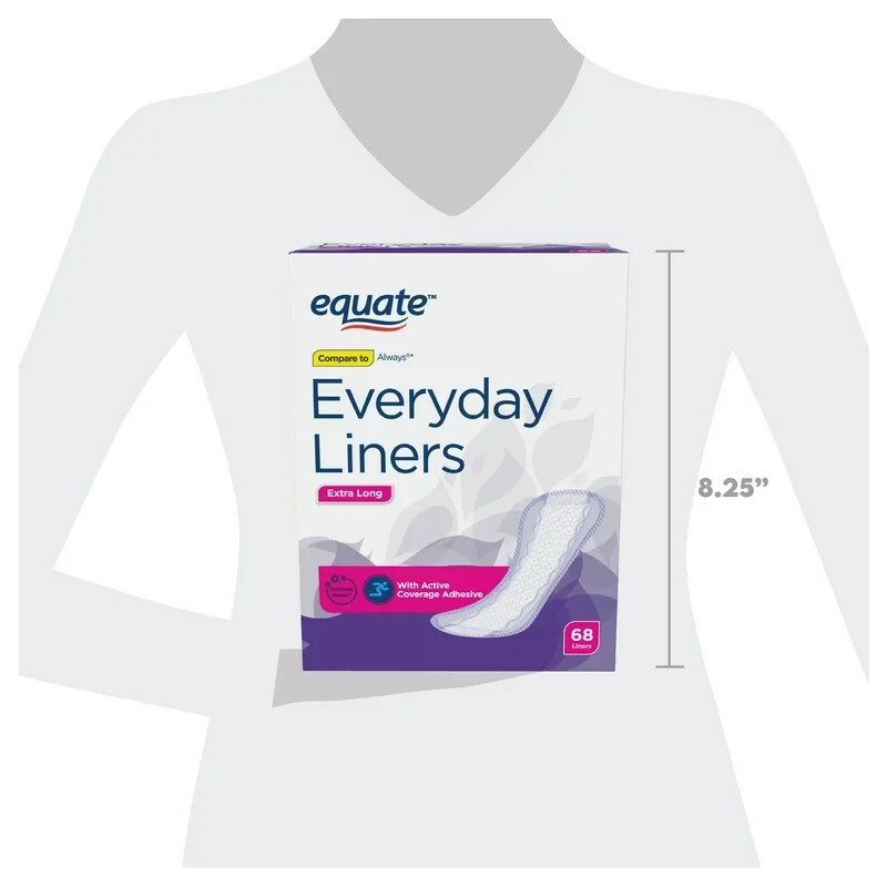 Equate Everyday Thin Liners Cotton Enhanced - 544 Count Unscented