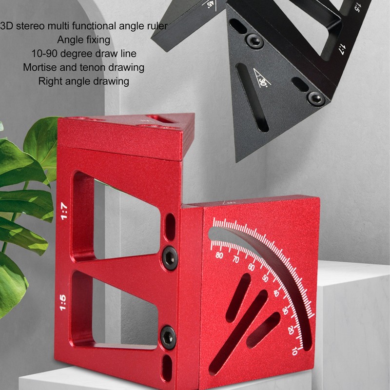 Multi Angle 3D Protractor 45 Degree Marking Ruler Essential Woodworking