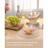 BESTSTAR Clear and Gold Gliter Plastic Serving Bowls 8 Pack