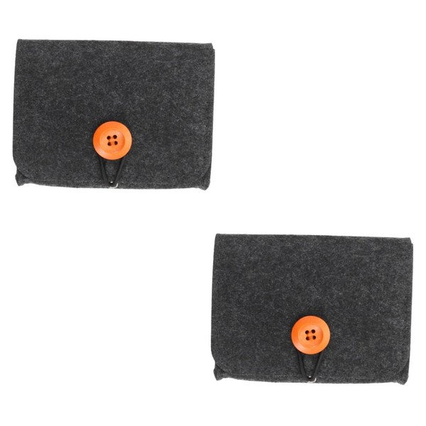 Healeved 2pcs Essential Oil Storage Organizer Felt Pouch for Bottles
