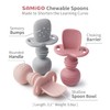 SAMiGO Silicone Baby Utensils - Self Feeding Spoons and Tiny