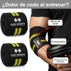 Kit Vendas Para Rodilla Knee Wraps + Coderas +muñequeras Gym
