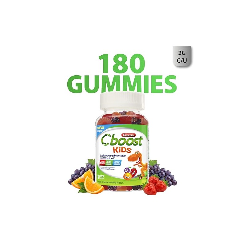 Cboost - Gomitas Kids Vitamina C para Niños, Sin Gluten,