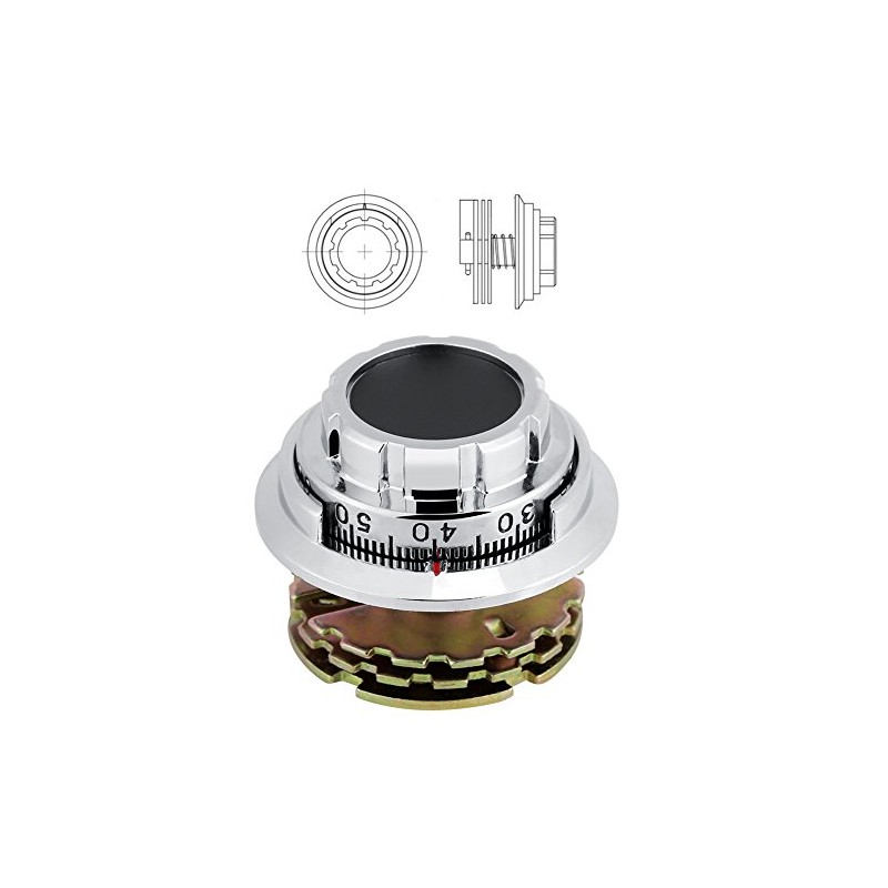 Metal Chromed Plating Coded Dial Lock Home Security Jewelry Safe