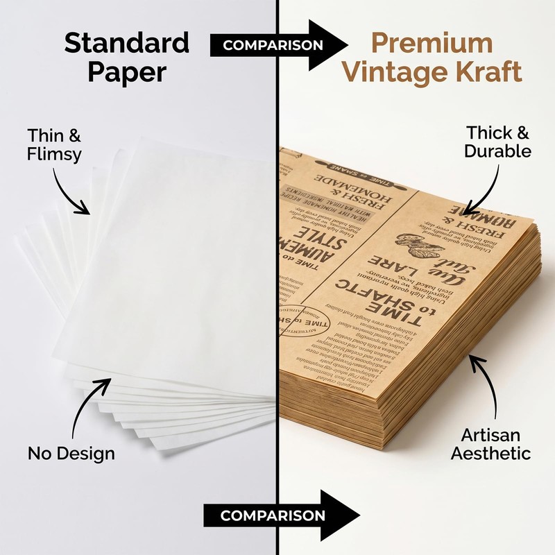 50 Pcs Greaseproof Baking Paper Sheets
