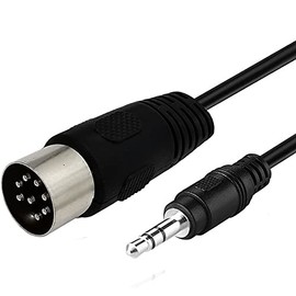 Seadream Large Din 8 Pin to DC3.5mm Cable ; 8 Pin Din Male Plug to 3.5mm Male Audio Adapter Cable for Musical Instrument Audio Equipment (3.3FT)