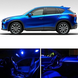 LEDpartsNow Interior LED Lights Replacement for 2013-2019 Mazda CX-5 CX5 Accessories Package Kit (9 Bulbs), BLUE