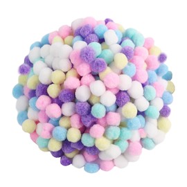 300 Pieces 1.5 cm Macaroon Pompoms, Colourful Pompoms for Crafts, Pom Pom Set in 9 Colours for Crafts, Pompoms for Crafts for Children, Fluffy Craft Balls for DIY, Party Decoration, Hair Accessories