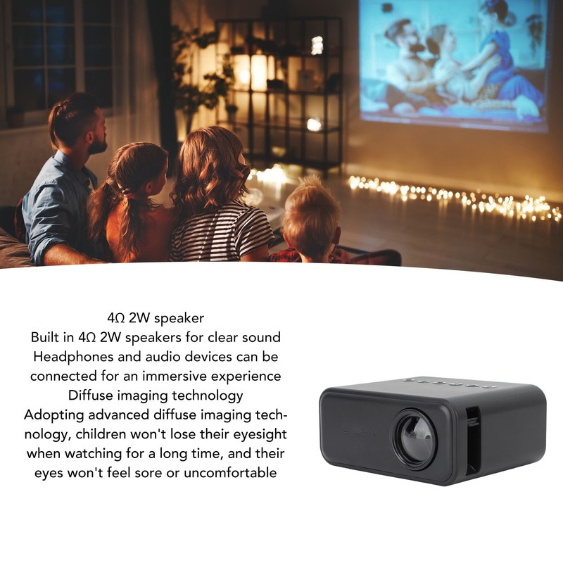 Mini Projector Multifunction HD 1080P WiFi Wireless Wired Screen Projection