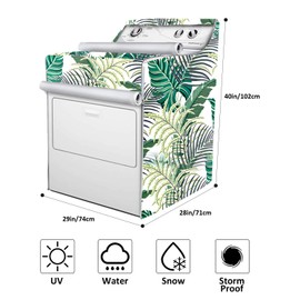 2Pack Washing Machine Cover, Front Load Machine Cover, Waterproof Sunscreen Dustproof 2 Zippers Design for Convenient use,29"W x 28"D x 39.5"H